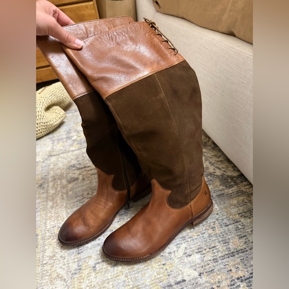 NEW Roan by Bed Stu Natty tall Brown Leather suede Knee-High riding Boots - Picture 13 of 16